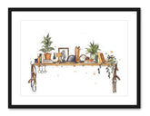 The Equestrian's Shelf - Watercolour Print